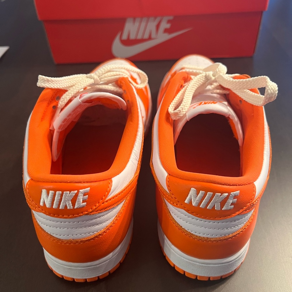 Nike Dunk Low SP ‘Syracuse’ White Orange Blaze, Men’s size 10.5